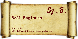 Szél Boglárka névjegykártya